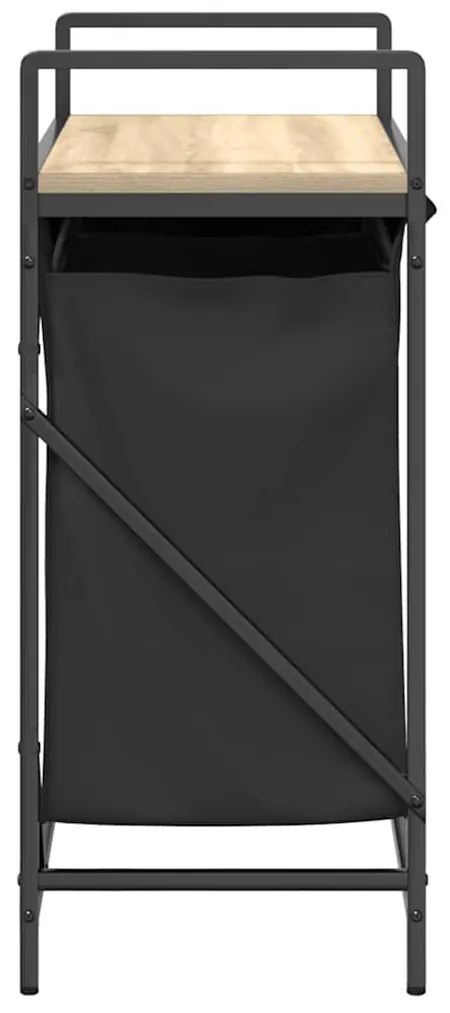 sonoma tölgy mosodai kosár 2 rekeszes polccal