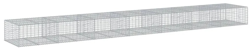 horganyzott vas gabion kosár fedéllel 700 x 100 x 50 cm