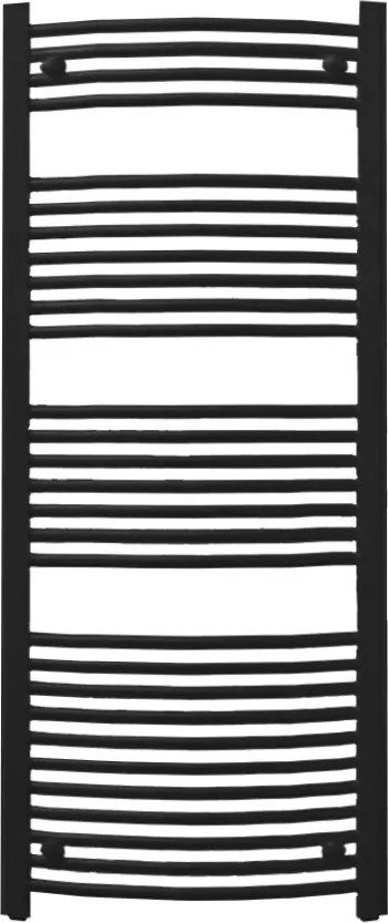 Íves törölközőszárító radiátor 1400x600 mm fekete
