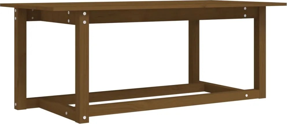 vidaXL mézbarna tömör fenyőfa dohányzóasztal 110 x 55 x 45 cm