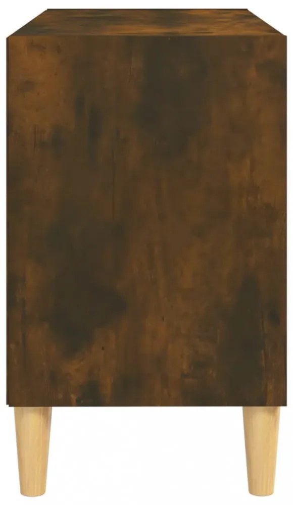 füstös tölgy színű TV-szekrény tömör falábakkal 69,5x30x50 cm