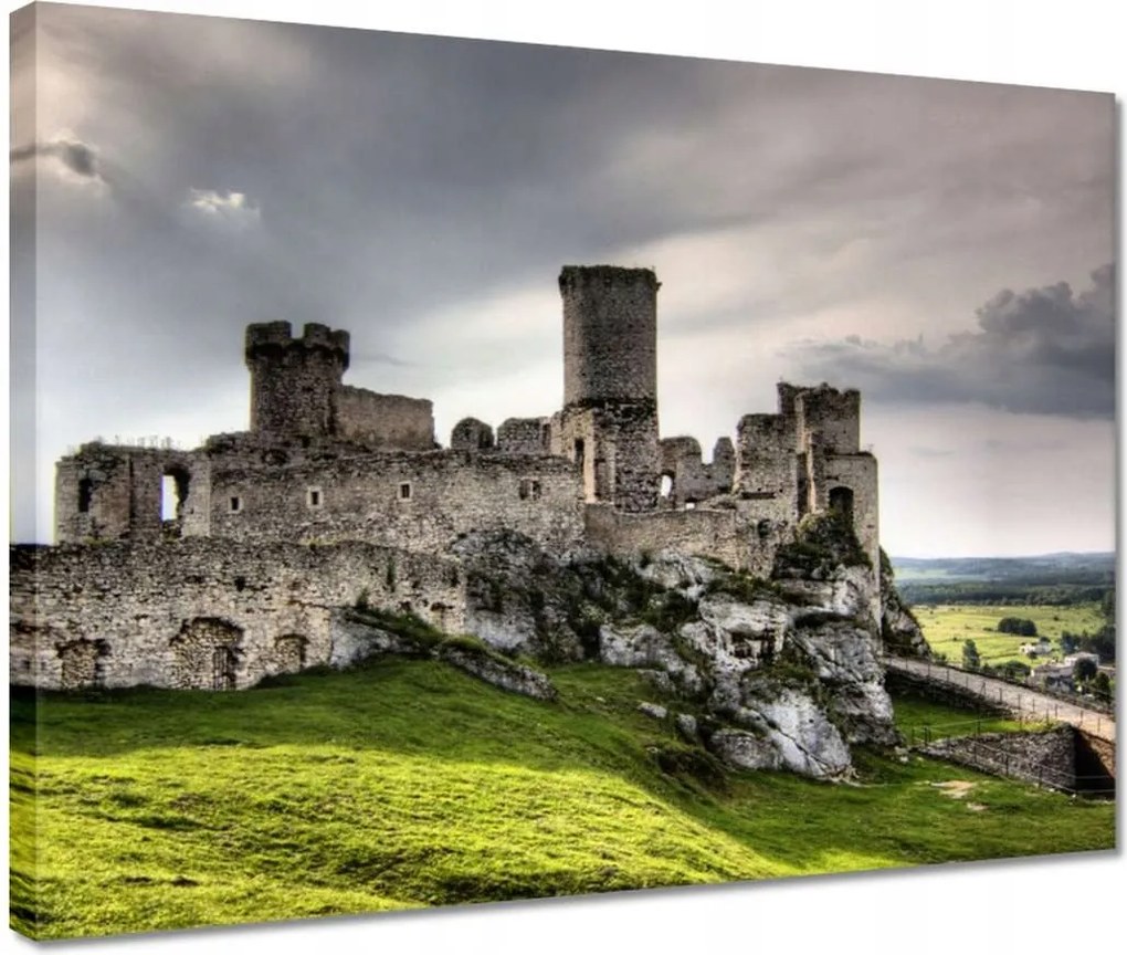 Vászonkép 40x30 Kastély a kertben