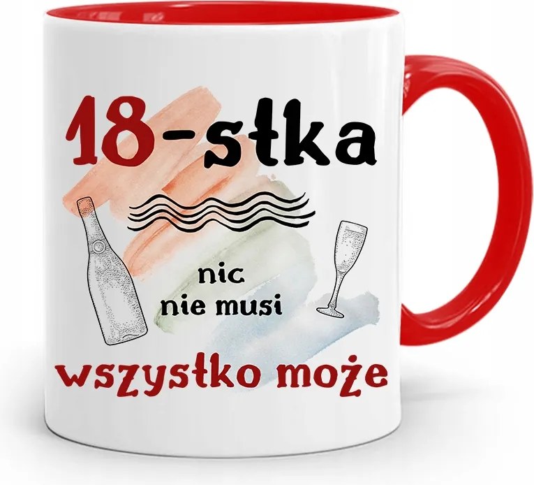 Születésnapra 18 18. 18. Bögre Piros Ajándék fényképes nyomtatással