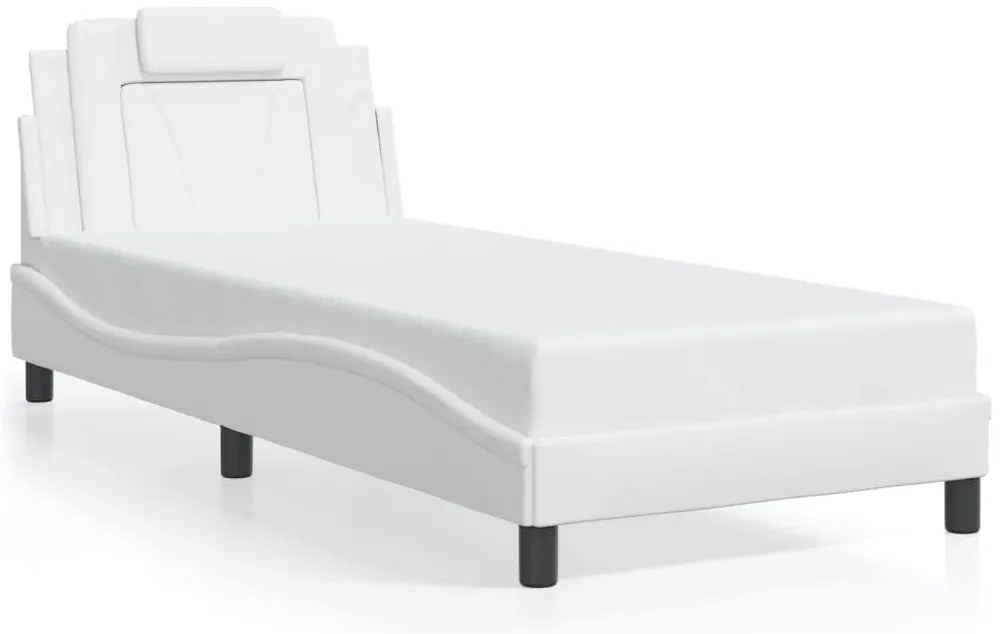 fehér ágykeret Viana LED-ekkel matrac nélkül 80 x 200 cm