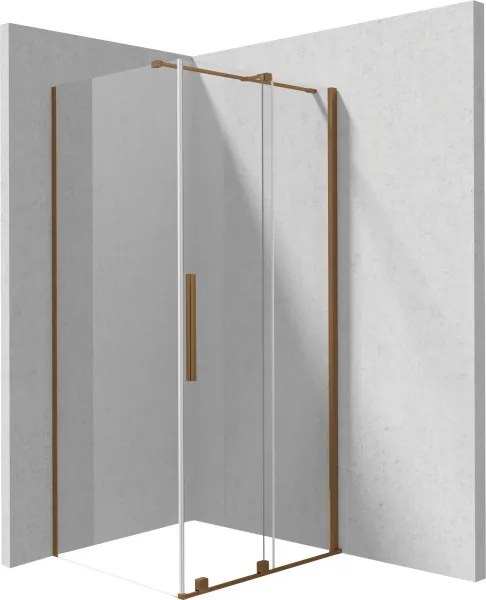 Prizma zuhanykabin_80x120, szálcsiszolt bronz (KTJ C32R+KTJ C38P)