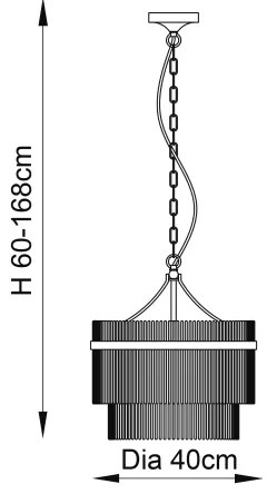Endon 99167 - Csillár láncon MARIETTA 3xE14/7W/230V réz/átlátszó