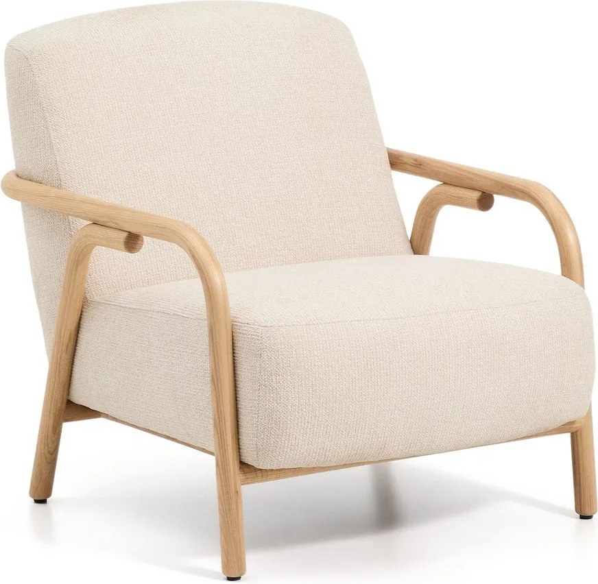 Bézs zsenília fotel Sylo – Kave Home