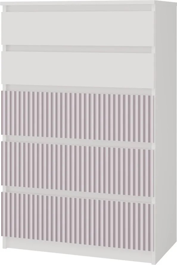 MIX M5 ARTEO komód 109, 70x109.5x40 cm, fehér-rózsaszín