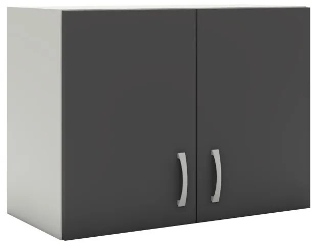 Benita 2 ajtós Felső konyhaszekrény Antracit-Fehér 60x30x45 cm
