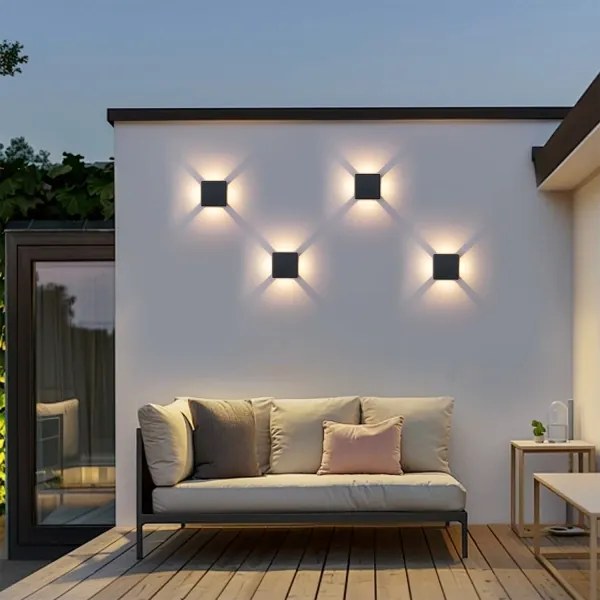 Brilagi - LED kültéri fali lámpatest QUADRAY LED/6W/230V fekete IP54