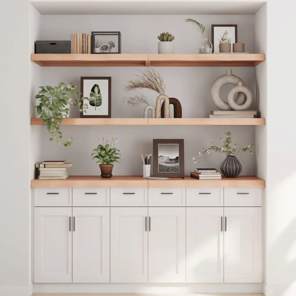 kezeletlen tömör tölgyfa fali polc 160x60x(2-6) cm