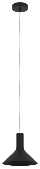 Eglo 390218 - Csillár zsinóron MORESCANA 1xE27/28W/230V fekete