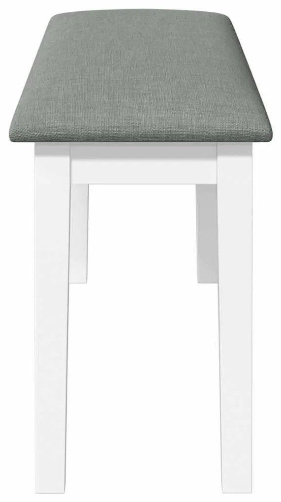 fehér tömörfa gumiból pad 110 cm