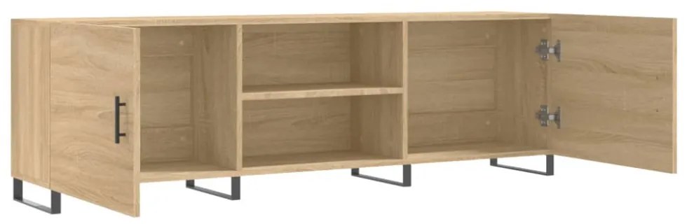sonoma tölgyszínű szerelt fa TV-szekrény 150x30x50 cm