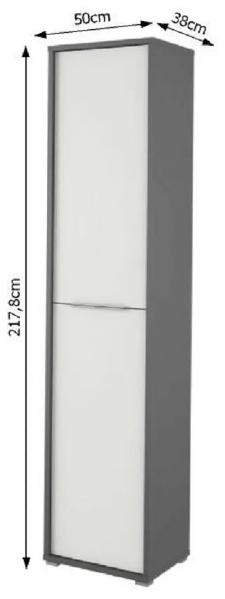 Polcosszekrény Hamila NEW TYP 06 (grafit + fehér). 1028760