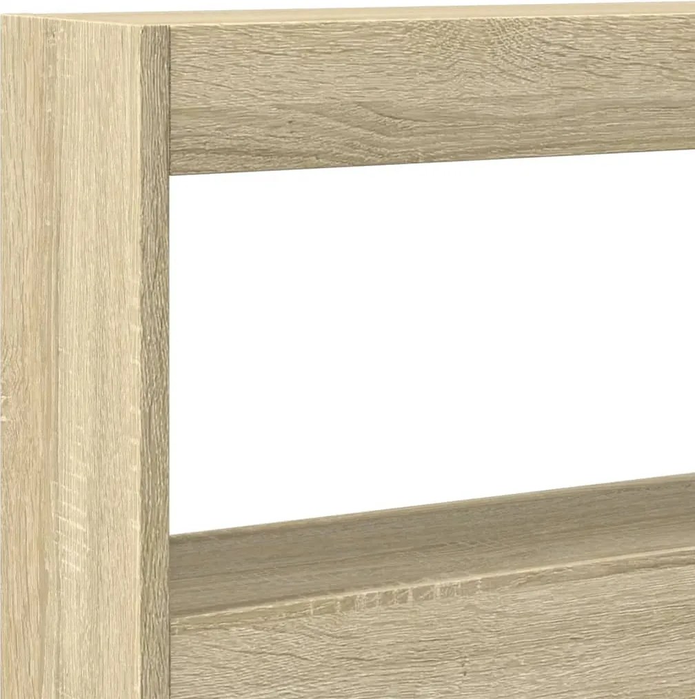 sonoma tölgy színű áthidalószekrény LED-ekkel 200 x 17 x 102 cm