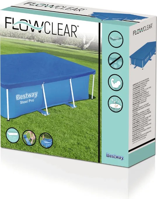 Bestway Medence takaró fólia 259 x 170 cm - Fémvázas szögletes medencéhez