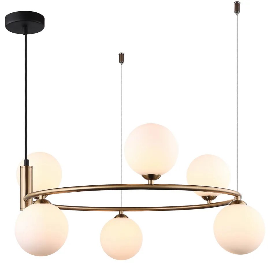 ITALUX MDM-3974-6-BRO AMILY Modern Függesztett Lámpa Arany G9 IP20
