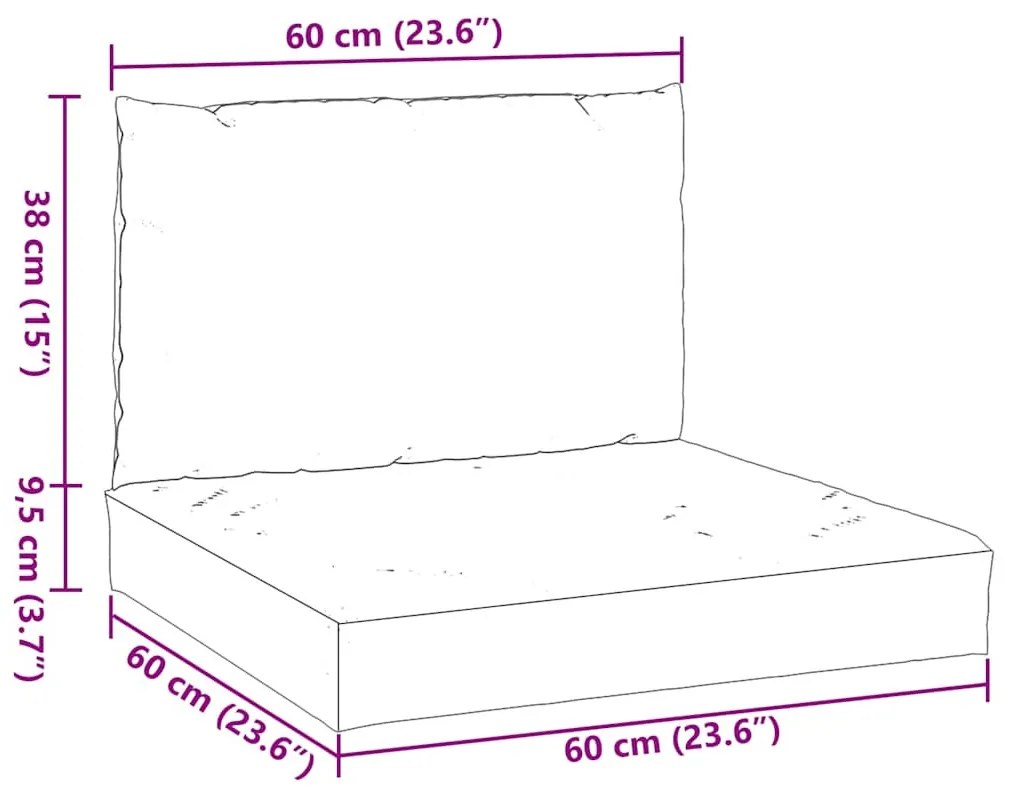2 db melange antracitszürke szövet raklappárna