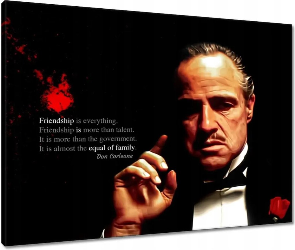 Vászonkép 80x60 Keresztapa Idézet