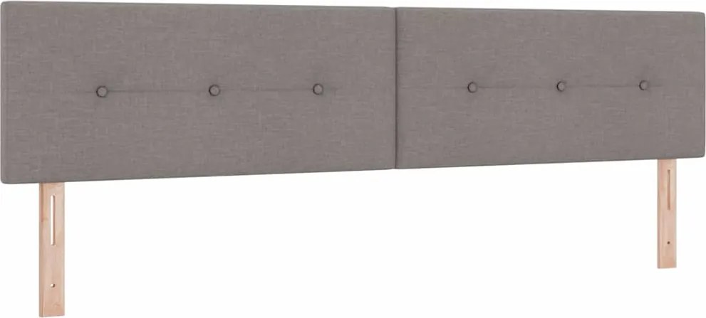 vidaXL LED ágytámla LED -es lámpákkal Tópszínű 200 cm Poliészter