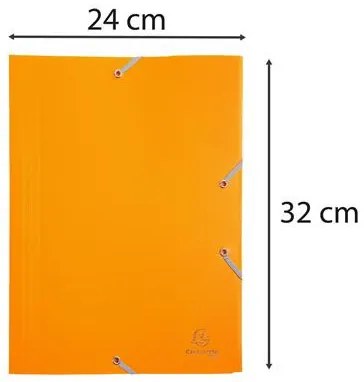 Gumis mappa, PP, A4, EXACOMPTA Opak, sárga (EX55909E)
