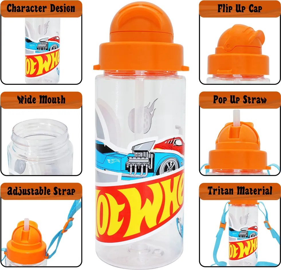 Hot Wheels Race tritan műanyag kulacs 500 ml