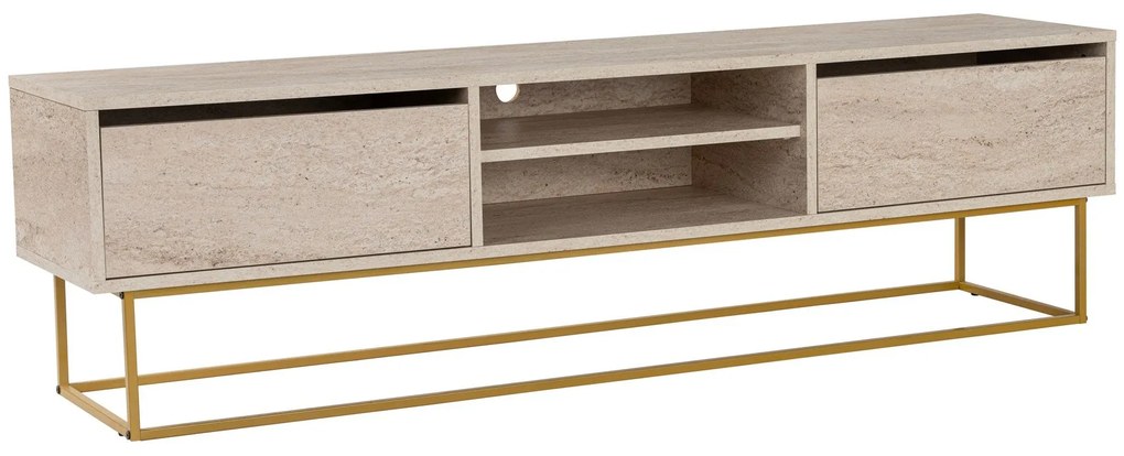 TV szekrény Escape 180 - Arany, Travertine