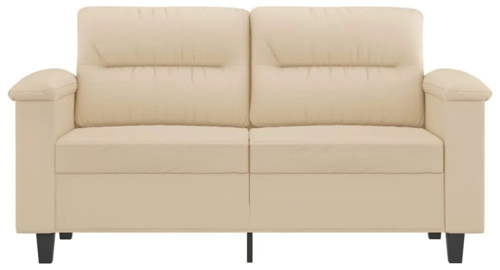 kétszemélyes krémszínű mikroszálas szövetkanapé 120 cm