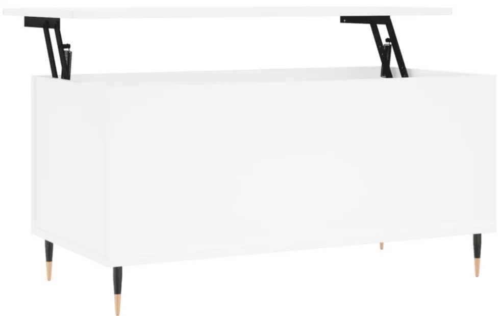 fehér szerelt fa dohányzóasztal 90x44,5x45 cm