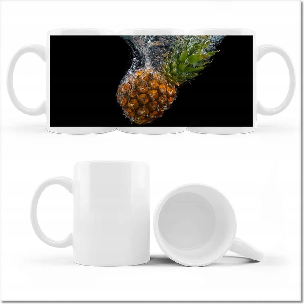 Fotó bögre Ananász esik a vízbe