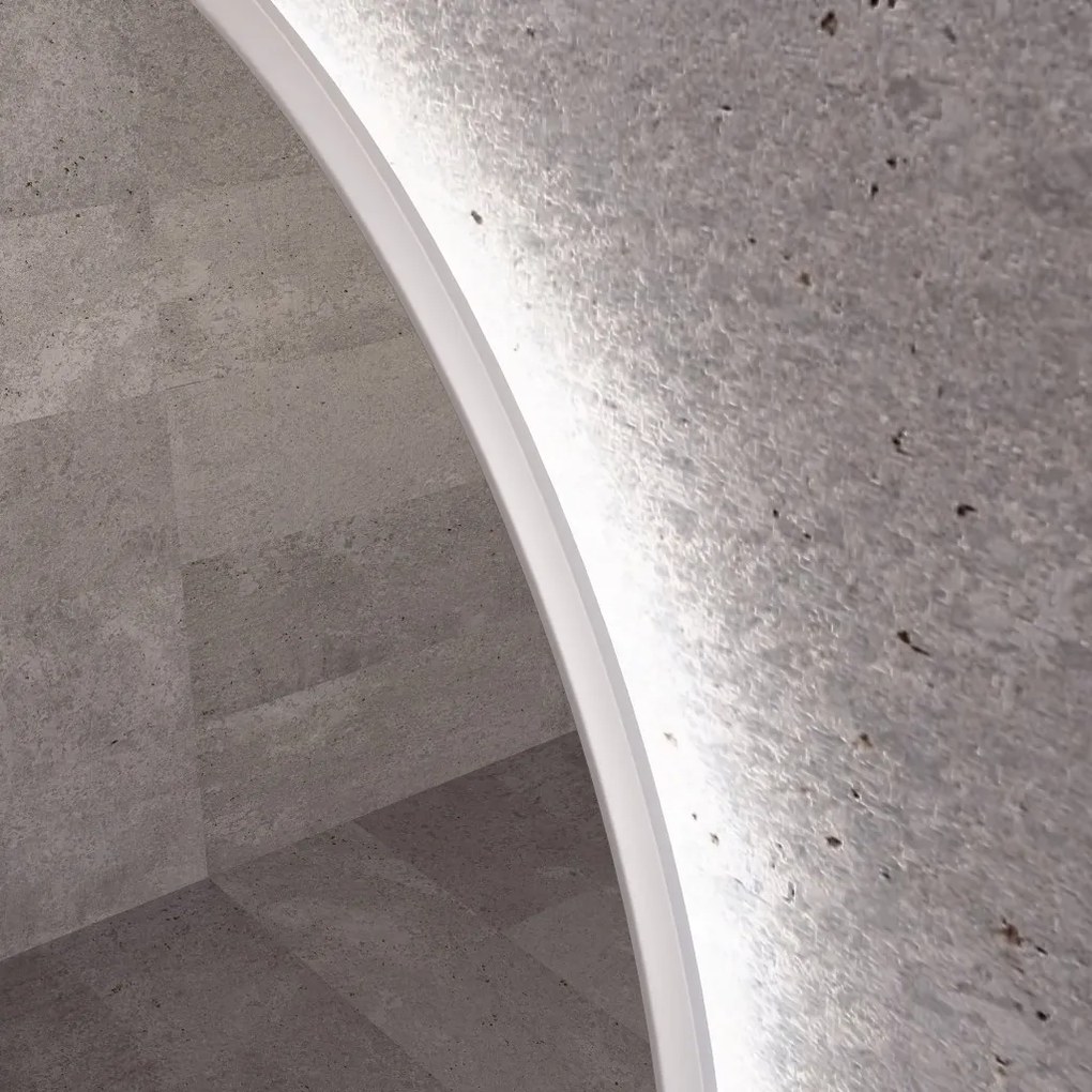 Kerek Led tükör Ø60cm Welland Alpha | Páramentesítő - Óra - Fényerő + színhőfok állítás