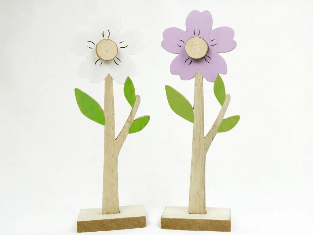 Fa virág FLORIA talapzaton, 18 cm - több színben Termék színe: Lila