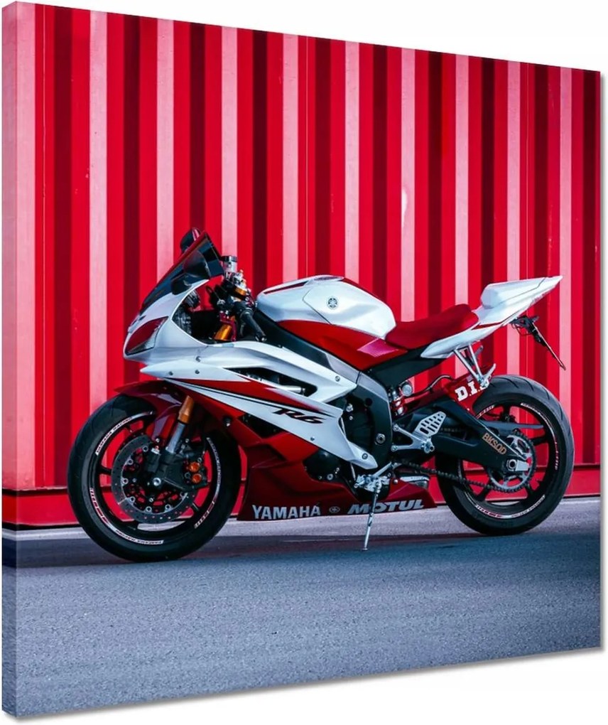 Vászonkép 40x40 Fehér-piros Yamaha