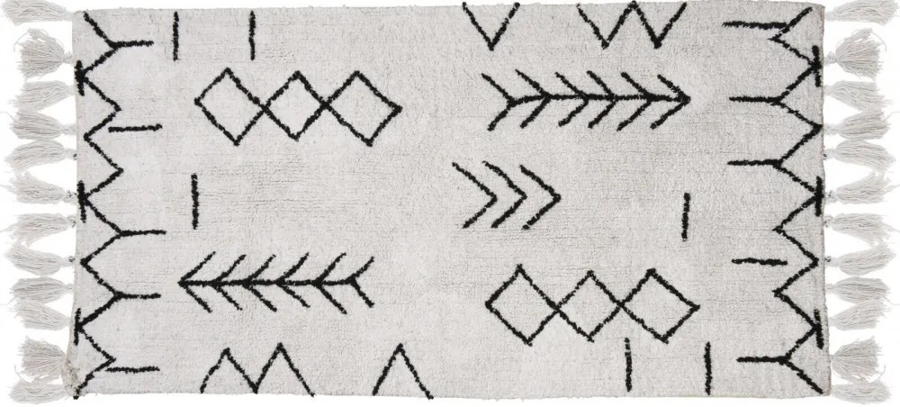 Zigzag pamutszőnyeg 70x140 cm