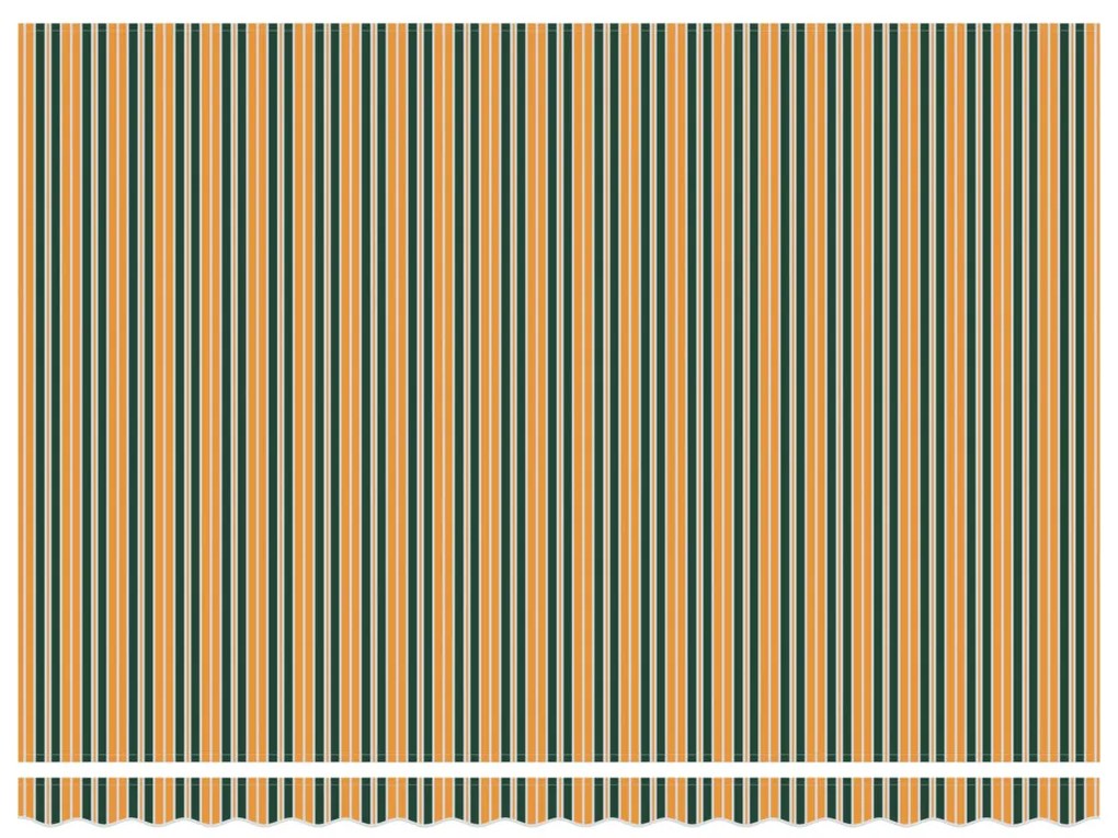Automatikus Behúzható Napellenző LED zöld és sárga 450x300 cm