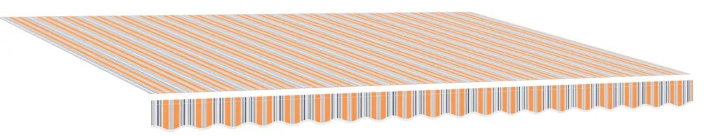 Automatikus Behúzható Napernyő LED Színes Csíkkal 450x300 cm