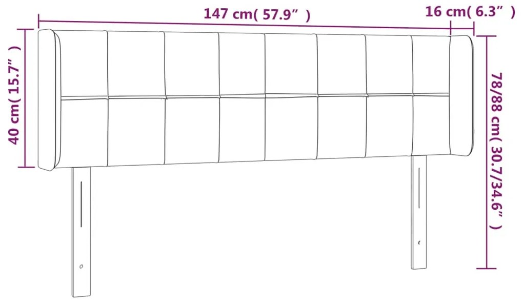 rózsaszín bársony fejtámla 147x16x78/88 cm