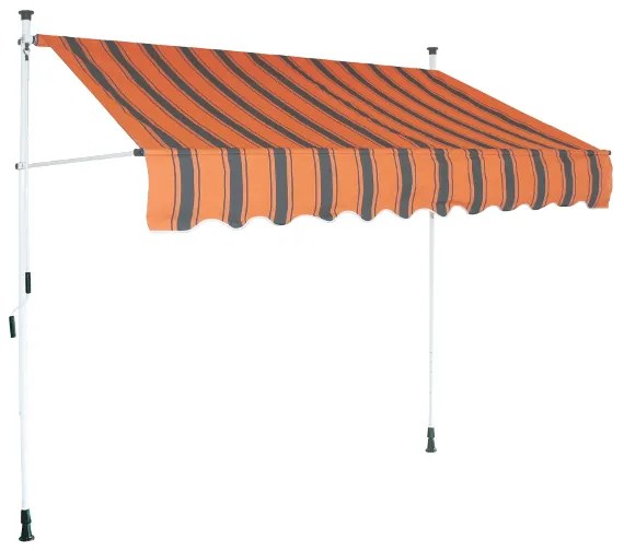PRAKTIKER BALKON NAPELLENZŐ 2X1,2M ROLLERES NARANCS/SZÜRKE CSÍKOS