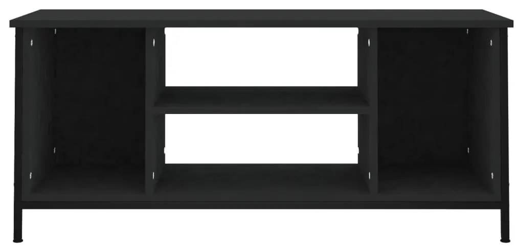fekete szerelt fa TV-szekrény 102x35x45 cm