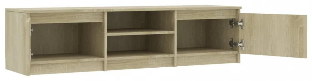 sonoma tölgy színű szerelt fa TV-szekrény 140 x 40 x 35,5 cm