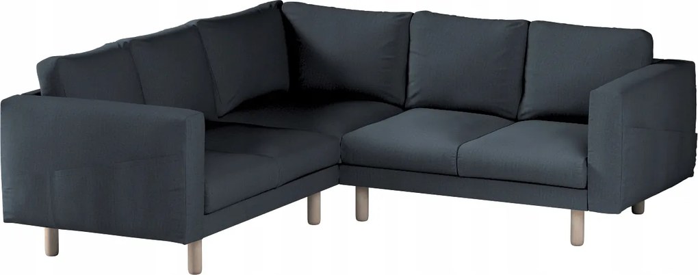 Dekoria Norsborg 4 személyes sarokkanapé huzat Ikea kék
