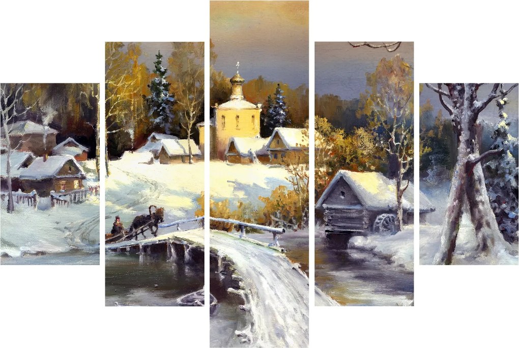 Kép - téli város (150x105 cm)