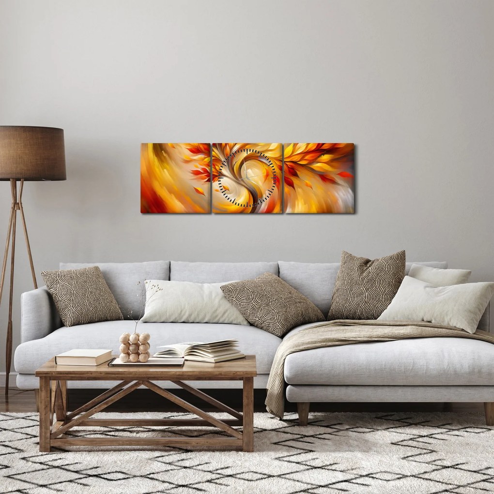Kép - Őszi fa (órával) (90x30 cm)