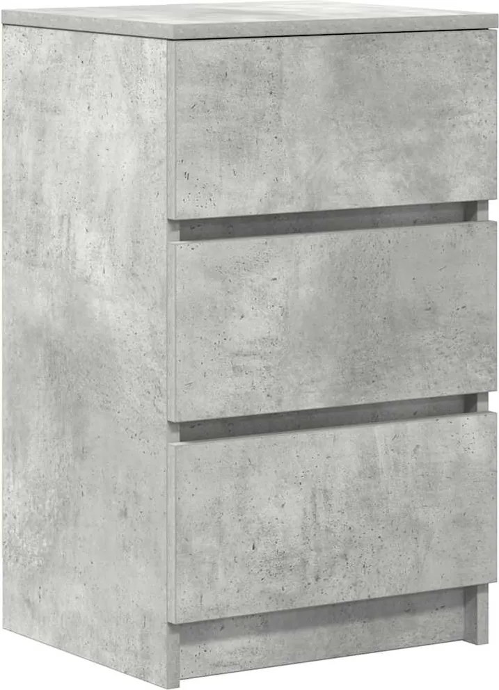 vidaXL betonszürke éjjeliszekrény 3 fiókos 39x35x65 cm