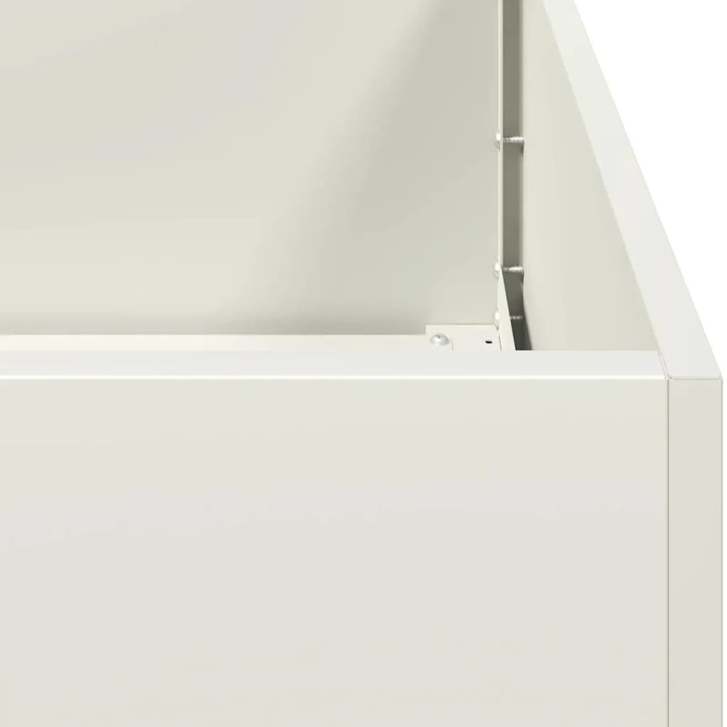 vidaXL ültetvény Fehér 120x40x80 cm Hidegen hengerelt acélból