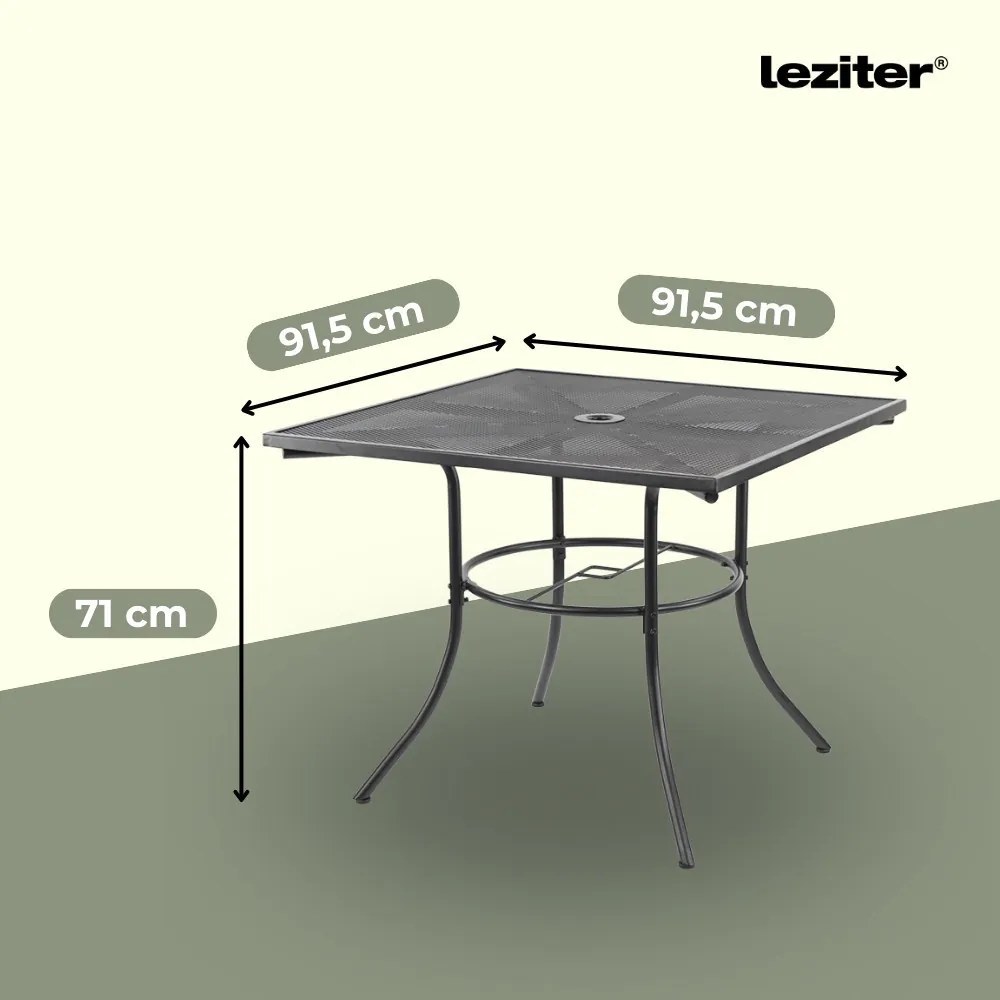 Melfi fém mesh kerti asztal 91,5x91,5x71 cm