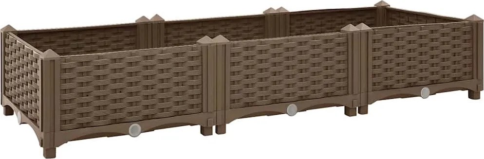 vidaXL polipropilén magaságyás 120 x 40 x 23 cm