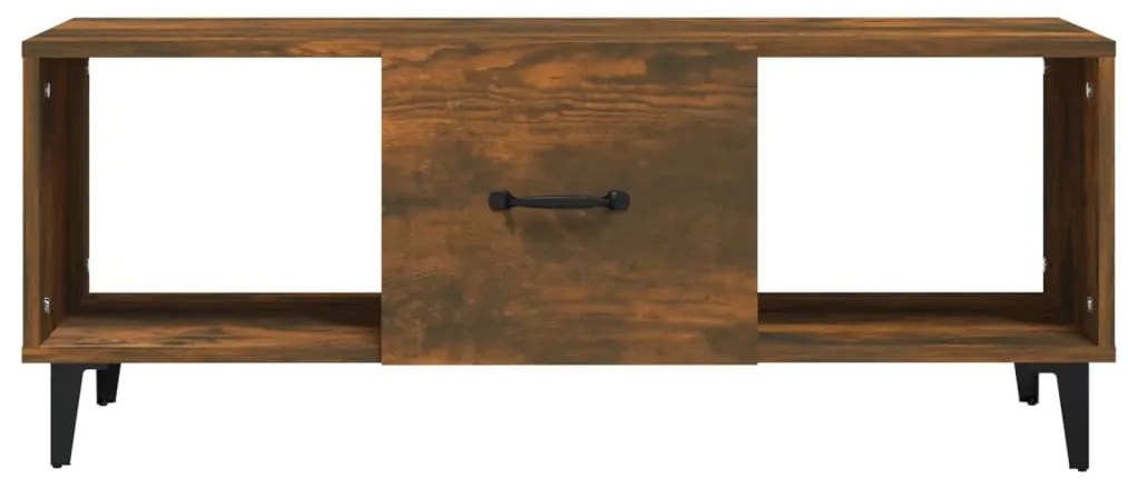 Füstös tölgy színű szerelt fa dohányzóasztal 102 x 50 x 40 cm