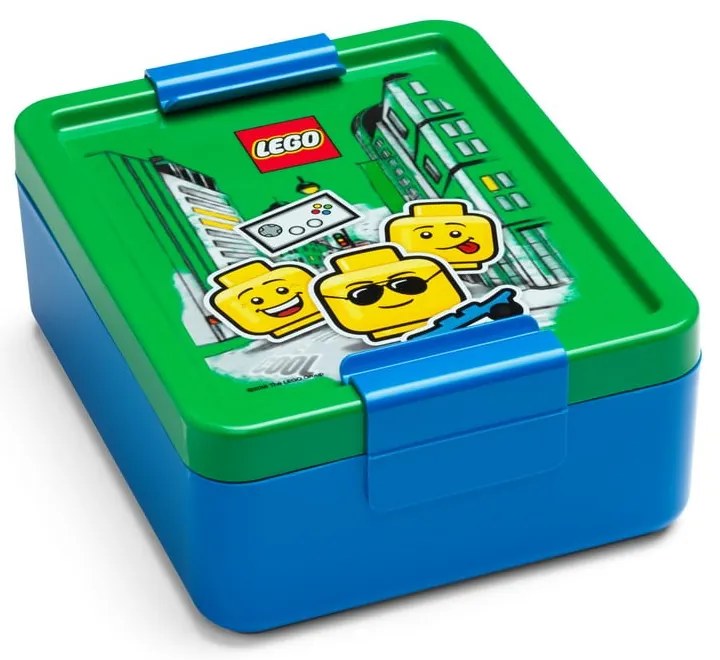 Iconic zöld-kék uzsonnásdoboz és kulacs - LEGO®